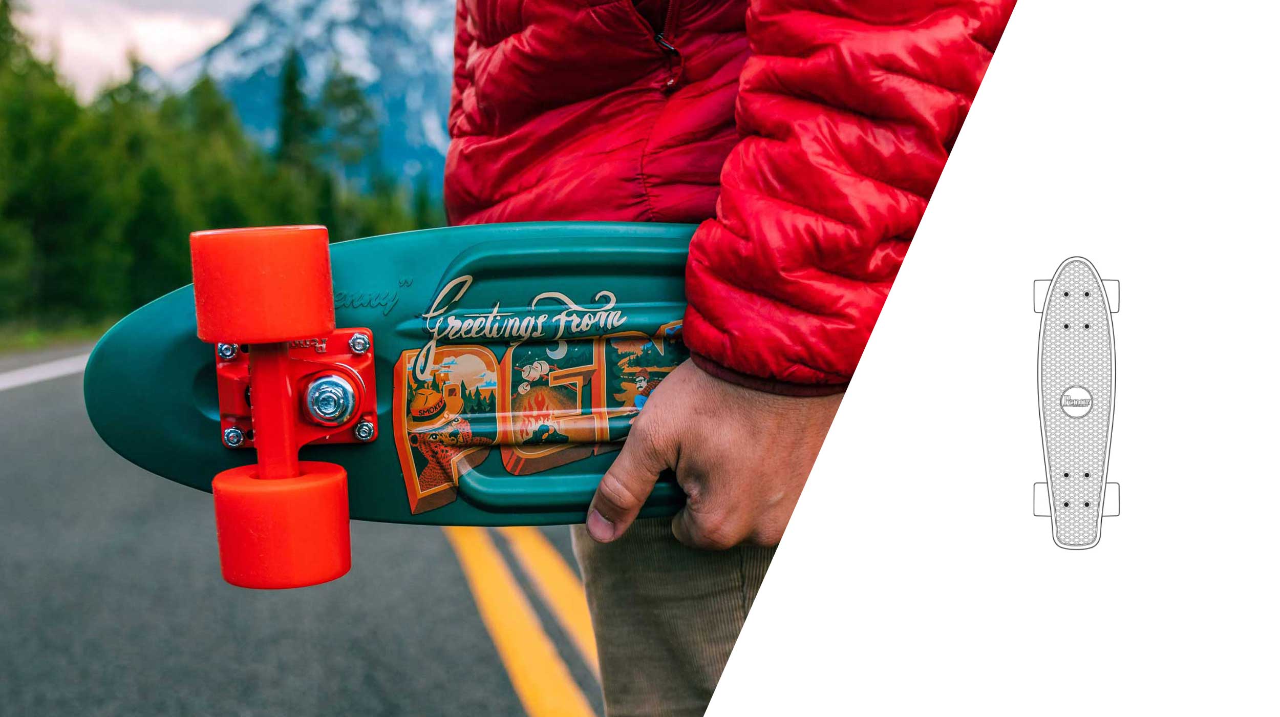 美品【ペニー】Penny ミニ クルーザー ネイティブ柄 スケートボード 紫×赤 Amazon | ペニーボード22インチコンプリートスケートミニ